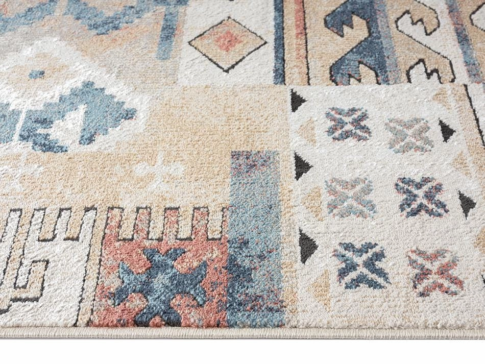 Pippa Orange And Blue Multi Colour Tribal Rug