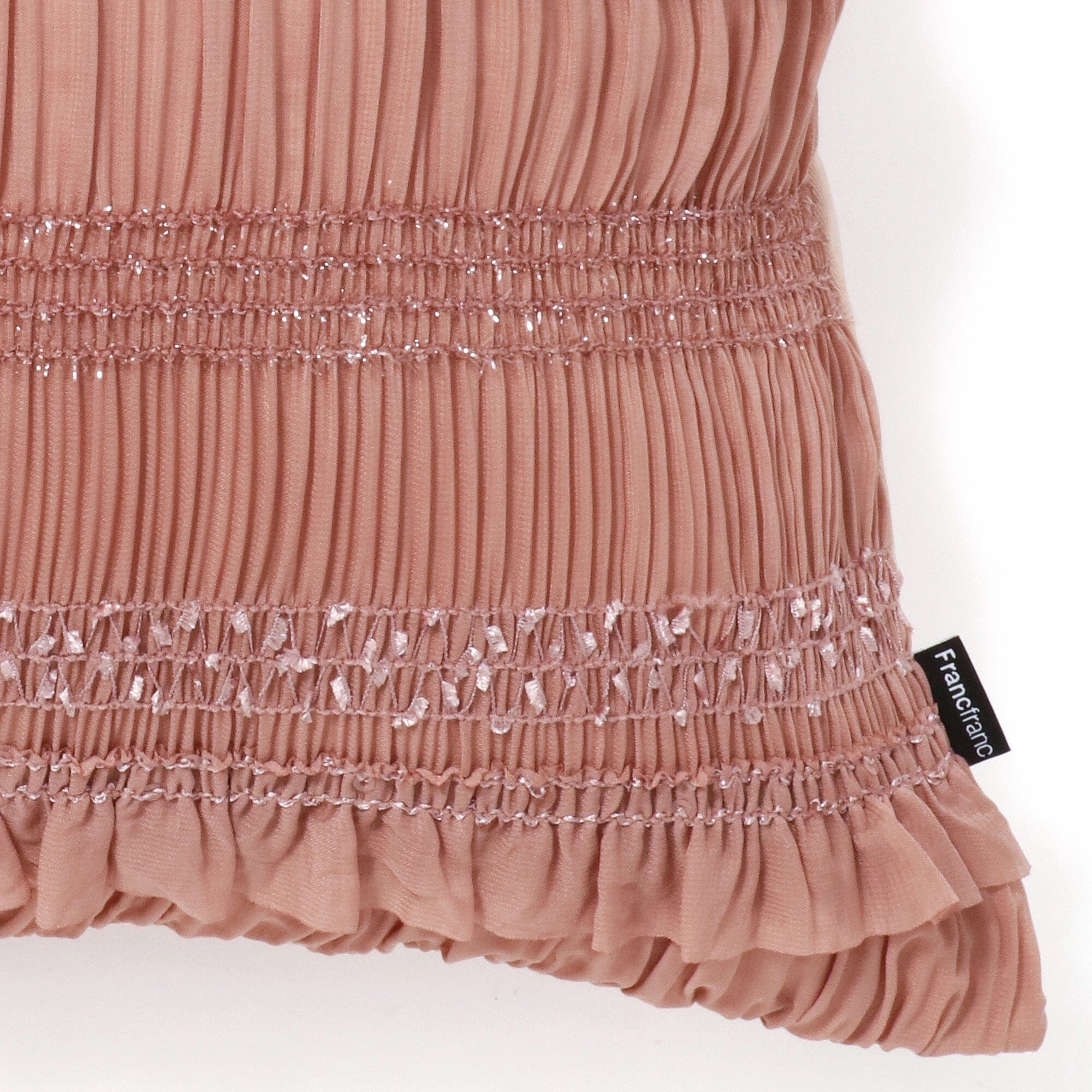 Pleats Gather Cushion Cover 450 x 450  Pink