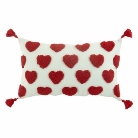 Plush Hearts 12X20 Throw Pillowvalentine's day decorations ,valentine's centerpiece 
