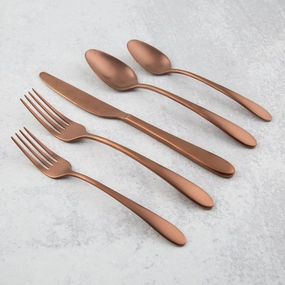 Poet Copper Satin 20 Piece Flatware Seteco-friendly bamboo fiber tableware set 