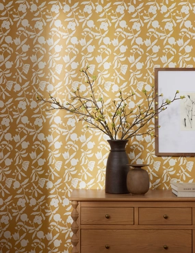 Pome Floral Wallpaper by Sarah Sherman Samuelnordic style wall decor