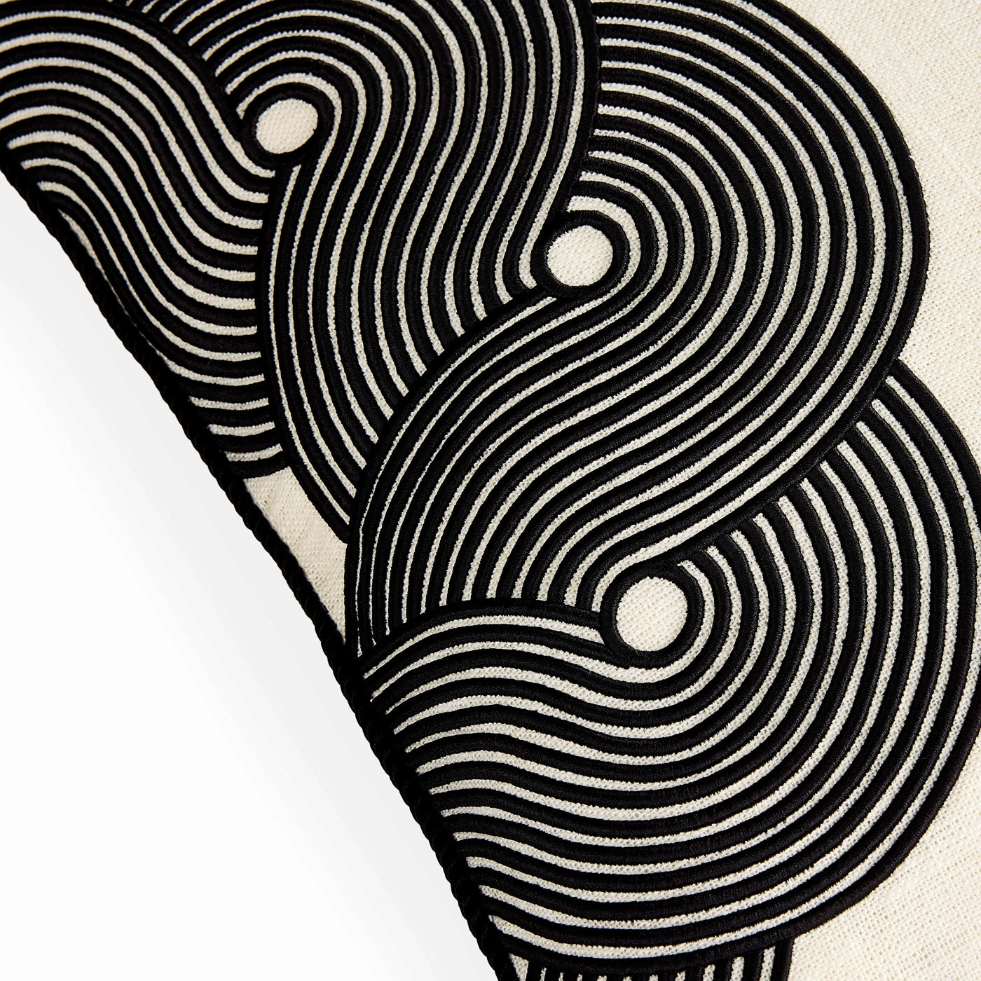 Pompidou B&W Half Circles Pillow