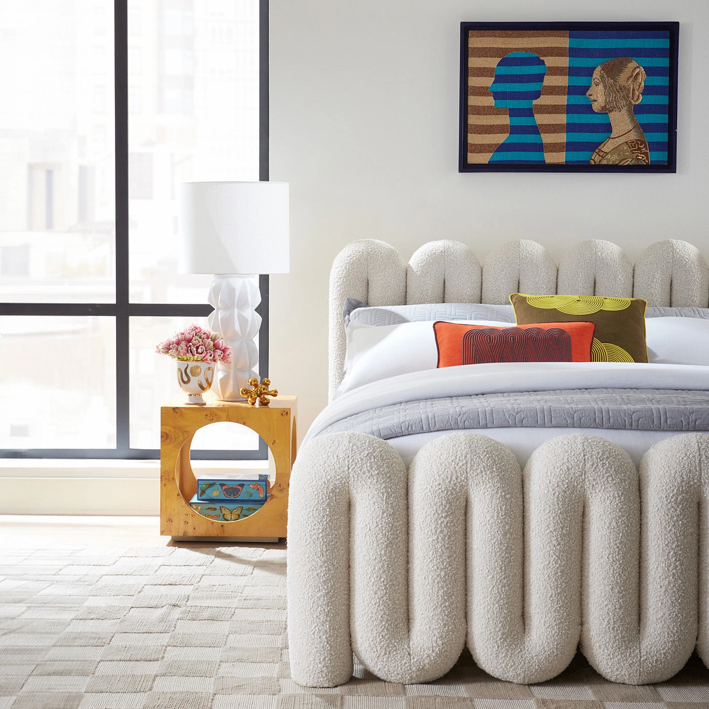 Pompidou Tangerine Path Pillow