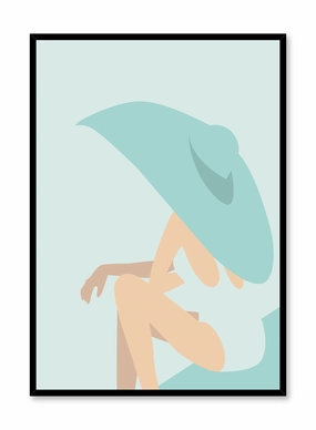 Poolside Diva in Aqua, Posterpop culture themed posters