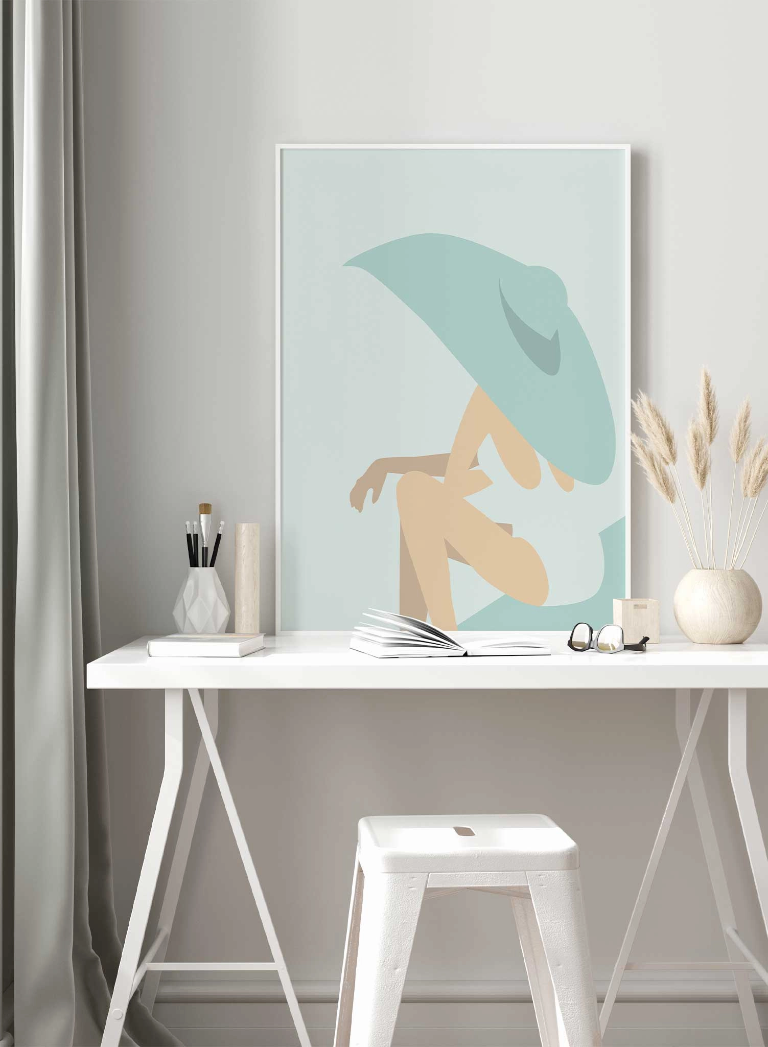 Poolside Diva in Aqua, Poster