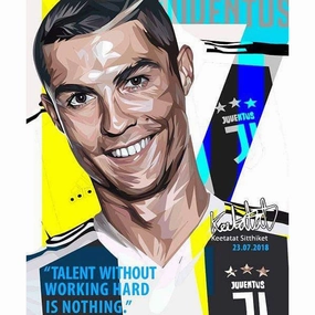 Pop Art Poster Wall Decoration Drawing Cristiano Ronaldo Talentmodern abstract painting decor