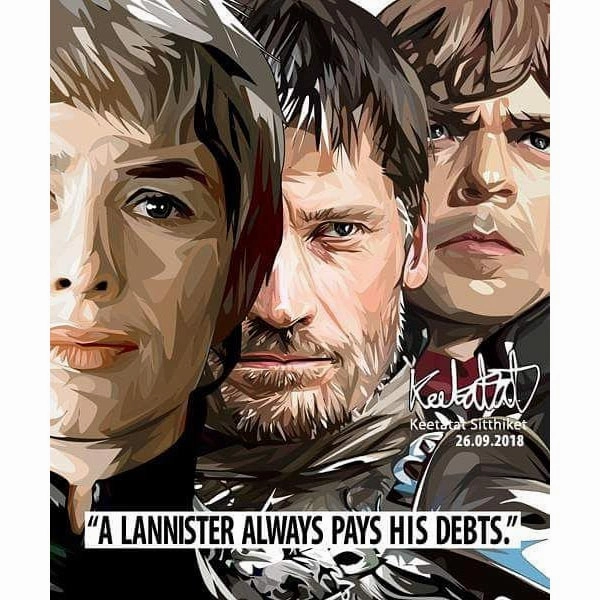 Pop Art Poster Wall Decoration Drawing Game of Thrones House Lannistermodern abstract painting decor