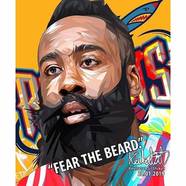Pop Art Poster Wall Decoration Drawing NBA James Hardenmodern abstract painting decor