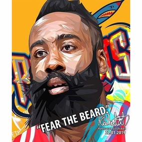Pop Art Poster Wall Decoration Drawing NBA James Hardenmodern abstract painting decor