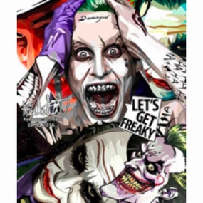 Pop Art Wall Decoration Drawing  (Jokers Let's Get Freaky) DCmodern abstract painting decor