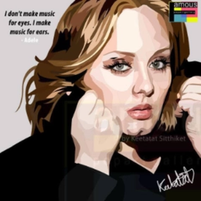 Pop Art Wall Decoration Drawing (Adele) modern abstract painting decor
