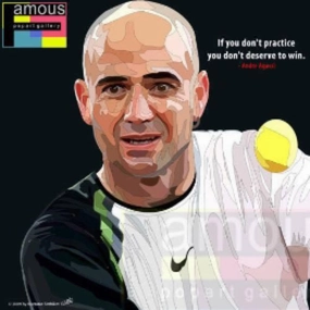 Pop Art Wall Decoration Drawing (Andre Agassi) modern abstract painting decor