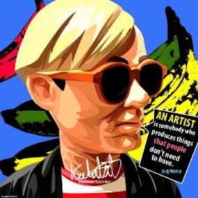 Pop Art Wall Decoration Drawing (Andy Warhol - An Artist Is Somebody) modern abstract painting decor