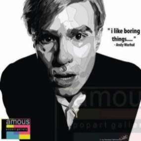 Pop Art Wall Decoration Drawing (Andy Warhol - I Like Boring Things) modern abstract painting decor
