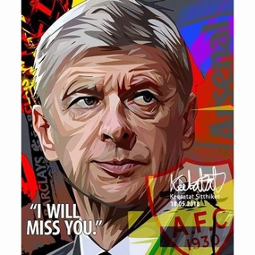 Pop Art Wall Decoration Drawing (Arsene Wenger - I will Miss You)modern abstract painting decor