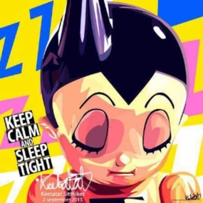 Pop Art Wall Decoration Drawing (Astro Boy Keep Calm And Sleep Tight)modern abstract painting decor