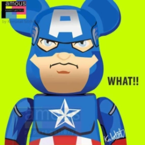 Pop Art Wall Decoration Drawing (Bearbrick - Captain America) modern abstract painting decor