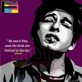 Pop Art Wall Decoration Drawing (Bob Dylan) modern abstract painting decor