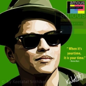 Pop Art Wall Decoration Drawing (Bruno Mars) modern abstract painting decor
