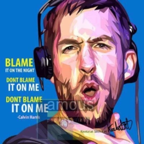 Pop Art Wall Decoration Drawing (Calvin Harris) modern abstract painting decor