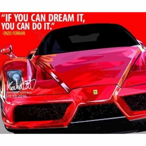 Pop Art Wall Decoration Drawing (Car - Enzo Ferrari) modern abstract painting decor