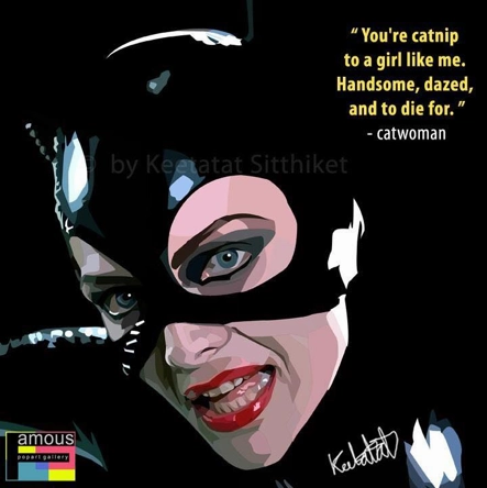 Pop Art Wall Decoration Drawing (Catwoman)modern abstract painting decor
