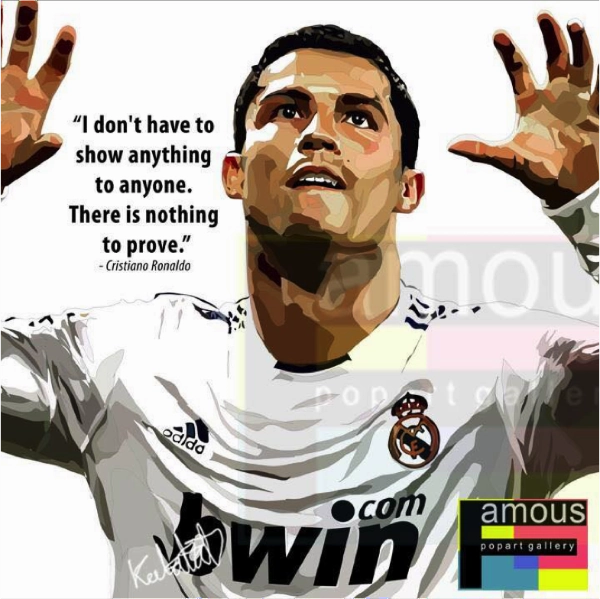 Pop Art Wall Decoration Drawing (Cristiano Ronaldo I Don't Have To)modern abstract painting decor