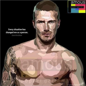 Pop Art Wall Decoration Drawing (David Beckham - Naked)modern abstract painting decor