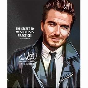 Pop Art Wall Decoration Drawing (David Beckham The Secret To My Success)modern abstract painting decor