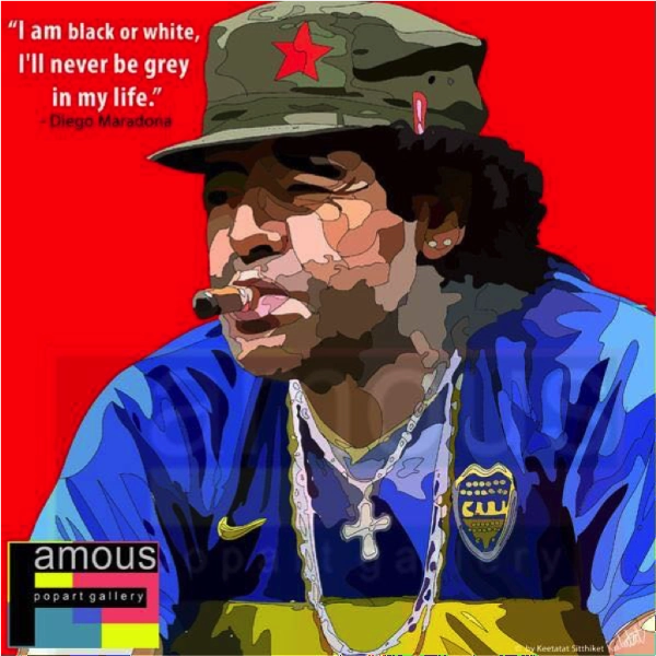 Pop Art Wall Decoration Drawing (Diego Maradona 2)modern abstract painting decor