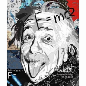 Pop Art Wall Decoration Drawing (Einstein - E=MC2)modern abstract painting decor