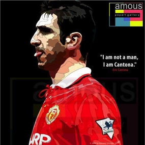 Pop Art Wall Decoration Drawing (Eric Cantona - I Am Cantona)modern abstract painting decor