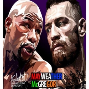 Pop Art Wall Decoration Drawing (Floyd Mayweather Vs Conor McGregor) modern abstract painting decor
