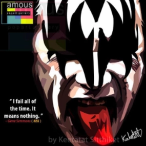 Pop Art Wall Decoration Drawing (Gene Simmons) modern abstract painting decor
