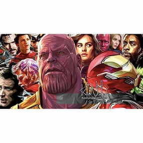 Pop Art Wall Decoration Drawing (Infinity War) Marvelmodern abstract painting decor