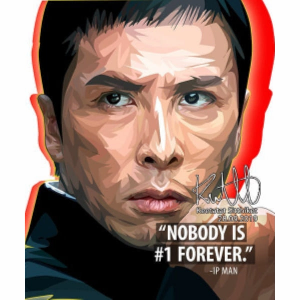 Pop Art Wall Decoration Drawing (IP Man - Nobody is #1 Forever)modern abstract painting decor