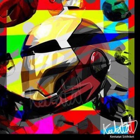 Pop Art Wall Decoration Drawing (Iron Man - Black)modern abstract painting decor