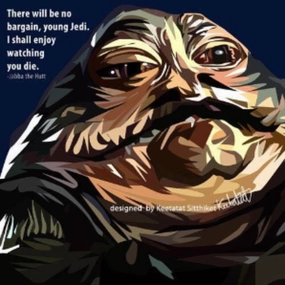 Pop Art Wall Decoration Drawing (Jabba the Hutt)  modern abstract painting decor