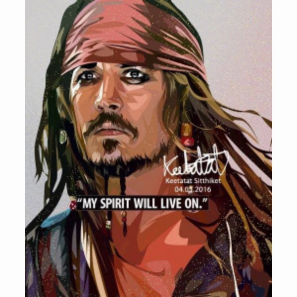 Pop Art Wall Decoration Drawing (Jack Sparrow)modern abstract painting decor