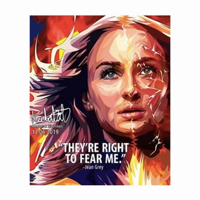 Pop Art Wall Decoration Drawing (Jean Grey - They're right to fear me)modern abstract painting decor