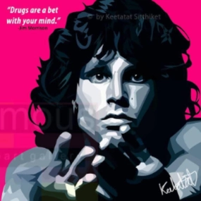 Pop Art Wall Decoration Drawing (Jim Morrison) modern abstract painting decor