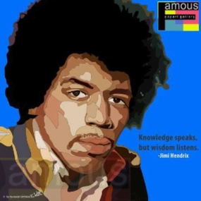 Pop Art Wall Decoration Drawing (Jimi Hendrix) modern abstract painting decor