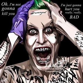 Pop Art Wall Decoration Drawing (Joker - Jared Leto)modern abstract painting decor