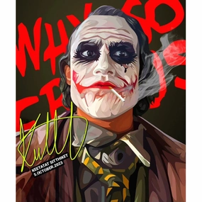 Pop Art Wall Decoration Drawing (Joker New Why so Serious) modern abstract painting decor