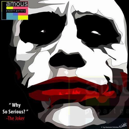 Pop Art Wall Decoration Drawing (Joker Why so serious)modern abstract painting decor