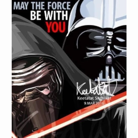 Pop Art Wall Decoration Drawing (Kylo VS Darth Vader May The Force Be With You) modern abstract painting decor