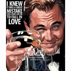 Pop Art Wall Decoration Drawing (Leonardo DiCaprio - I Knew It Was A Great Mistake)modern abstract painting decor