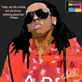 Pop Art Wall Decoration Drawing (Lil Wayne) modern abstract painting decor