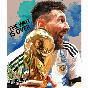 Pop Art Wall Decoration Drawing (Lionel Messi - The wait is over)modern abstract painting decor