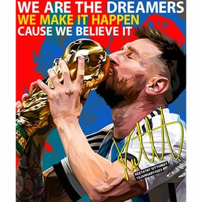 Pop Art Wall Decoration Drawing (Lionel Messi - We are the dreams)modern abstract painting decor